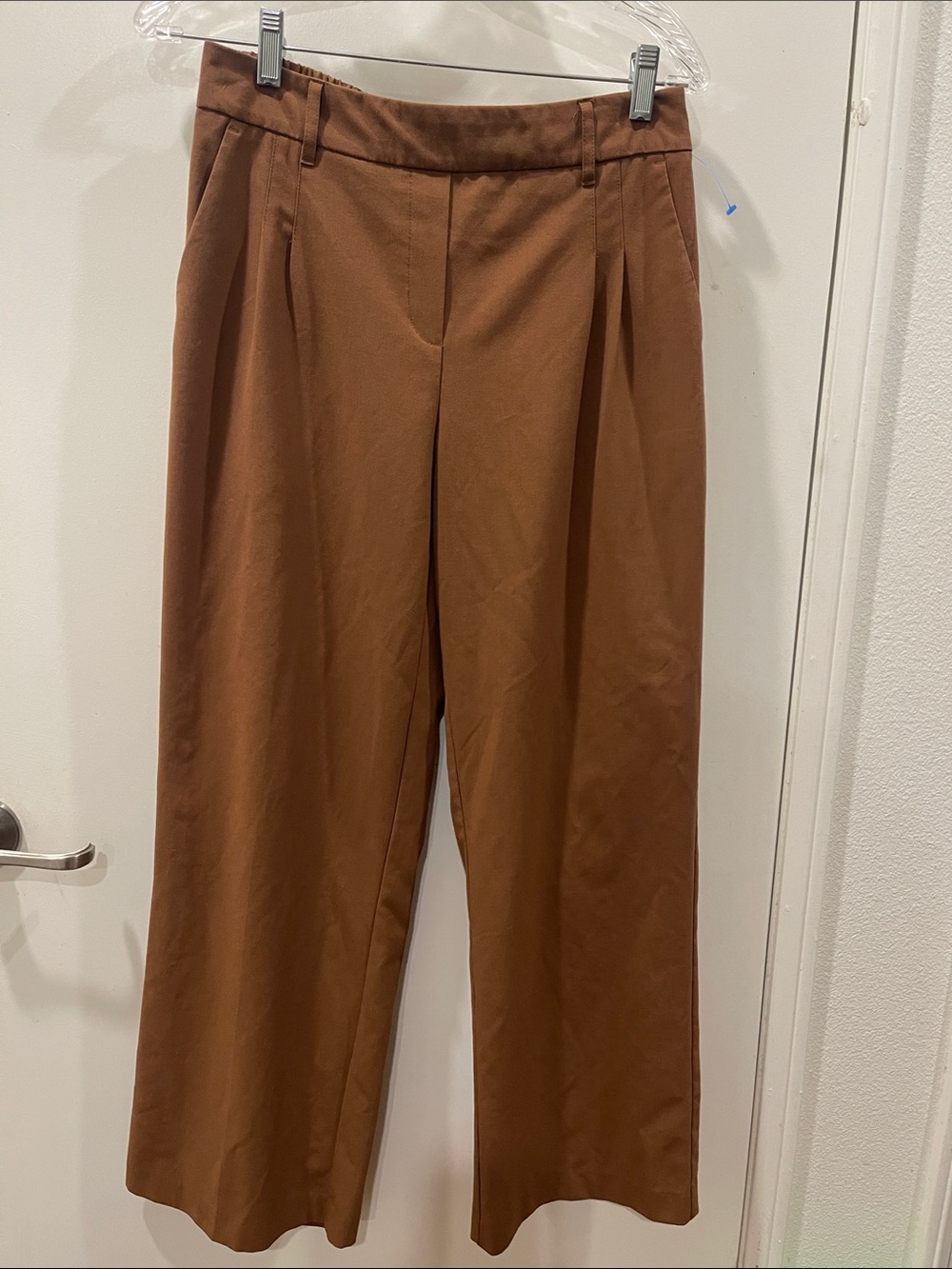 Women's Wide-Leg Tailored Pants in Brown